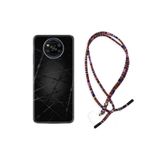 kilifland Xiaomi Poco X3 ile Uyumlu Kılıf Rasta Ipli Boyun Askılı Desenli Silikon Dikenli Tel 1779