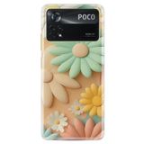 Kılıfland Xiaomi Poco X4 Pro ile Uyumlu Kılıf, Boutique Baskılı, Rengarenk Çiçek Desen