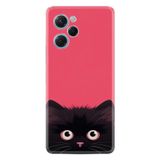 Kılıfland Xiaomi Poco X5 Pro ile Uyumlu Kılıf, Boutique Baskılı, Kedicik Desenli, Pembe-Siyah