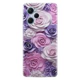 Kılıfland Xiaomi Poco X5 Pro ile Uyumlu Kılıf, Boutique Baskılı, Mor Güller, Resimli