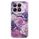 Kılıfland Xiaomi Poco X5 Pro ile Uyumlu Kılıf, Boutique Baskılı, Mor Güller, Resimli