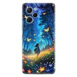 Kılıfland Xiaomi Poco X5 Pro Kılıf, Boutique Baskılı, Anime Butterfly Desenli, Mavi