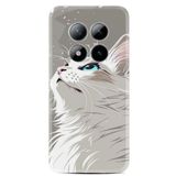 Kılıfland Xiaomi Poco X5 Pro Kılıf, Boutique Baskılı, Beyaz Kedi Desenli