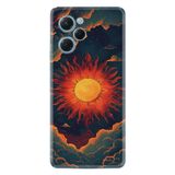 Kılıfland Xiaomi Poco X5 Pro Kılıf, Boutique Baskılı, Güneş Desenli, Koyu Mavi