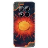 Kılıfland Xiaomi Poco X5 Pro Kılıf, Boutique Baskılı, Güneş Desenli, Koyu Mavi