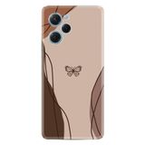 Kılıfland Xiaomi Poco X5 Pro Kılıf, Boutique Baskılı, Kahve Kelebek Desenli