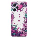 Kılıfland Xiaomi Poco X5 Pro Kılıf, Boutique Baskılı, Kalpler ve Çiçek Desenli, Renkli