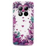 Kılıfland Xiaomi Poco X5 Pro Kılıf, Boutique Baskılı, Kalpler ve Çiçek Desenli, Renkli