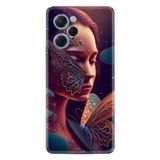 Kılıfland Xiaomi Poco X5 Pro Kılıf, Boutique Baskılı, Kelebek Kadın Deseni, Renk75