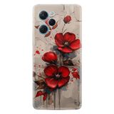 Kılıfland Xiaomi Poco X5 Pro Kılıf, Boutique Baskılı, Kırmızı Çiçek Desenli