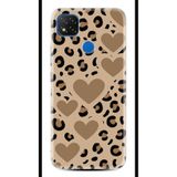 Kılıfland Xiaomi Poco X5 Pro Kılıf, Boutique Baskılı, Leopar Desenli Kalp Motifli, Bej