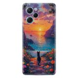 Kılıfland Xiaomi Poco X5 Pro Kılıf, Boutique Baskılı, Manzara Kedi Desenli, Renkli