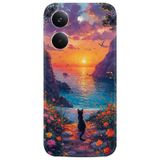 Kılıfland Xiaomi Poco X5 Pro Kılıf, Boutique Baskılı, Manzara Kedi Desenli, Renkli