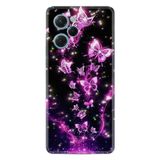 Kılıfland Xiaomi Poco X5 Pro Kılıf, Boutique Baskılı, Pembe Neon Kelebekler, Resimli
