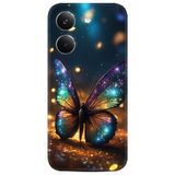 Kılıfland Xiaomi Poco X5 Pro Kılıf, Boutique Baskılı, Rengarenk Kelebek Desenli