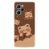 Kılıfland Xiaomi Poco X5 Pro Kılıf, Boutique Baskılı, Resimli Bears, Kahverengi