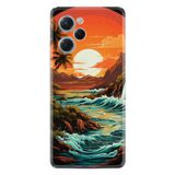 Kılıfland Xiaomi Poco X5 Pro Kılıf, Boutique Baskılı, Retro Mountain Tasarım, Renkli