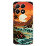 Kılıfland Xiaomi Poco X5 Pro Kılıf, Boutique Baskılı, Retro Mountain Tasarım, Renkli