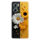 Kılıfland Xiaomi Poco X5 Pro Kılıf, Boutique Baskılı, Sarı Beyaz Çiçek Desenli