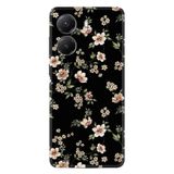 Kılıfland Xiaomi Poco X7 Pro ile Uyumlu Kılıf, Silikon, Boutique Baskılı Çiçek Desen, Siyah