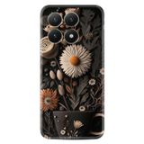 Kılıfland Xiaomi Poco X7 Pro ile Uyumlu Kılıf, Silikon, Boutique Baskılı, Kahve Çiçek Desen, Siyah