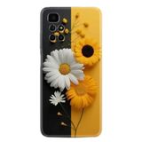 Kılıfland Xiaomi Redmi 10 2022 ile Uyumlu Kılıf, Boutique Baskılı, Sarı Beyaz Çiçek Desenli
