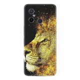 Kılıfland Xiaomi Redmi 12c ile Uyumlu Kılıf, Resimli Desenli Baskılı Silikon, Aslan, Sarı