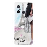 Kılıfland Xiaomi Redmi 12c ile Uyumlu Kılıf, Resimli Desenli Baskılı Silikon, Bonjour Paris, Renkli