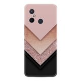 Kılıfland Xiaomi Redmi 12c ile Uyumlu Kılıf, Resimli Desenli Baskılı Silikon, Great Marble, Pembe-Siyah