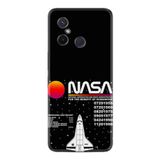Kılıfland Xiaomi Redmi 12c ile Uyumlu Kılıf, Resimli Desenli Baskılı Silikon, NASA, Siyah