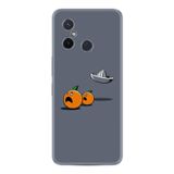 Kılıfland Xiaomi Redmi 12C ile Uyumlu Kılıf, Resimli Desenli Baskılı Silikon, Orange Escape, Gri