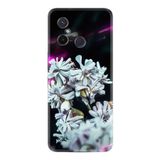 Kılıfland Xiaomi Redmi 12c ile Uyumlu Kılıf, Resimli Desenli Silikon, Platinium Series, Beyaz Çiçekler