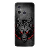 Kılıfland Xiaomi Redmi 12c ile Uyumlu Kılıf, Resimli Desenli Silikon, Platinium Series, Dark Wolf, Siyah