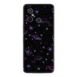 Kılıfland Xiaomi Redmi 12c ile Uyumlu Kılıf, Resimli Desenli Silikon, Platinium Series, Galaxy Yunus Göz, Siyah