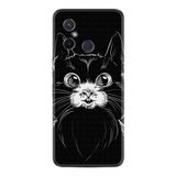 Kılıfland Xiaomi Redmi 12c ile Uyumlu Kılıf, Resimli Desenli Silikon, Platinium Series, Komik Kedi, Siyah
