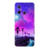 Kılıfland Xiaomi Redmi 12c ile Uyumlu Kılıf, Resimli Desenli, Silikon, Platinium Series, Purple Way