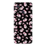 Kılıfland Xiaomi Redmi 12c ile Uyumlu Kılıf, Silikon, Unicorn Flowers Desenli, Siyah