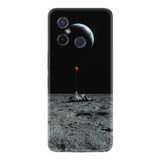 Kılıfland Xiaomi Redmi 12C ile Uyumlu Silikon Kılıf, Desen Özel Seri, Astronot Red Balon, Siyah