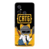 Kılıfland Xiaomi Redmi 12c ile Uyumlu Silikon Kılıf, Desen Özel Seri Cat G, Sarı-Siyah