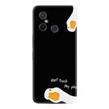 Kılıfland Xiaomi Redmi 12c ile Uyumlu Silikon Kılıf, Desen Özel Seri Dont Touch Duck, Siyah