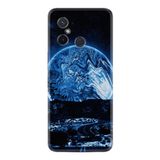 Kılıfland Xiaomi Redmi 12c ile Uyumlu Silikon Kılıf, Desen Özel Seri, Mavi Gece