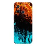Kılıfland Xiaomi Redmi 12C ile Uyumlu Silikon Kılıf, Desen Özel Seri, Orange Blue