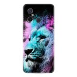 Kılıfland Xiaomi Redmi 12c ile Uyumlu Silikon Kılıf, Desen Özel Seri, Pink Blue Leon