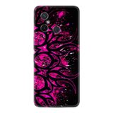 Kılıfland Xiaomi Redmi 12c ile Uyumlu Silikon Kılıf, Desen Özel Seri, Purple Knife, Mor-Siyah