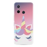 Kılıfland Xiaomi Redmi 12c ile Uyumlu Silikon Kılıf, Desen Özel Seri Sweety Unicorn, Pembe