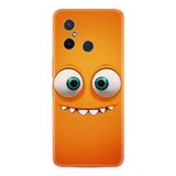 Kılıfland Xiaomi Redmi 12C ile Uyumlu Silikon Kılıf, Desen Özel Seri, Turuncu, Dişlek