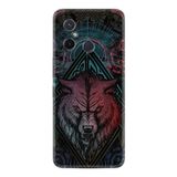 Kılıfland Xiaomi Redmi 12c ile Uyumlu Silikon Kılıf, Desen Özel Seri Wolf, Siyah