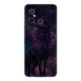 Kılıfland Xiaomi Redmi 12C ile Uyumlu Silikon Kılıf, Desenli, Siyah Mor Wolf