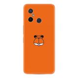 Kılıfland Xiaomi Redmi 12C ile Uyumlu Silikon Kılıf, Garfi Desen, Turuncu