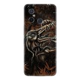 Kılıfland Xiaomi Redmi 12c ile Uyumlu Silikon Kılıf, Jurassic Desen, Siyah